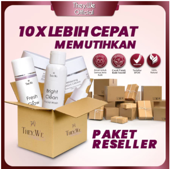 They.We - Reseller Skincare Whitening Day Cream + Whitening Night Cream Facial Wash Serum Toner