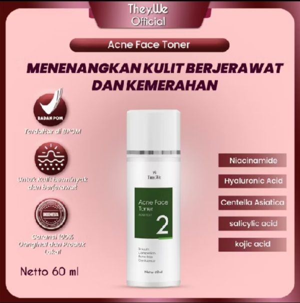 They.We Acne Cica Toner Wajah 60ml Jerawat Berminyak Obat Jerawat Calms Acnes Bumps Reduces Redness