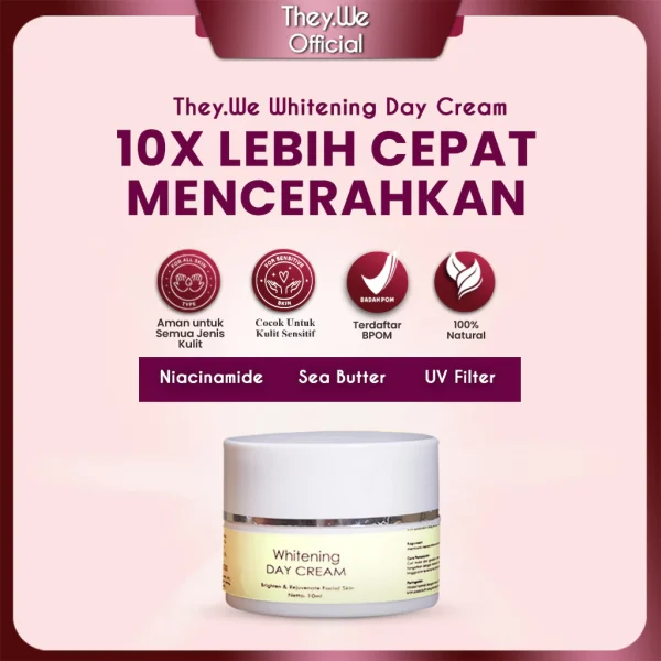 They.We Day Cream Perfect Glow 10GR with UV Filter | Whitening Brightening Day Cream Pagi Siang