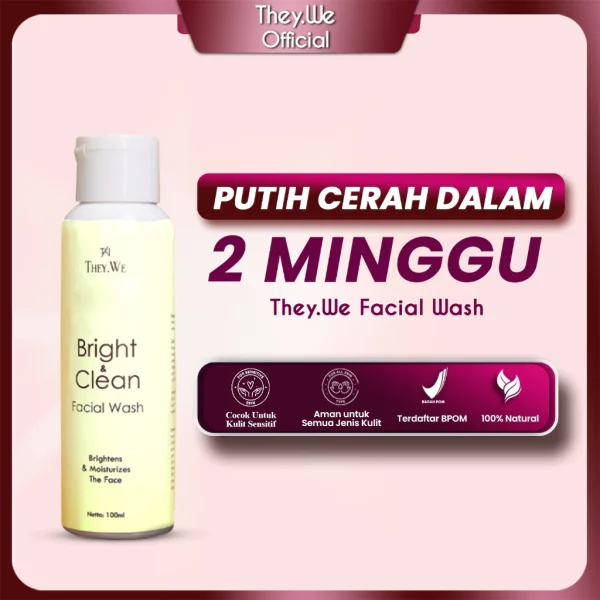 They.We Facial Wash Sabun Cuci Muka Pria Wanita Cowok Cewek Cerah Putih Kulit Kusam Berminyak Normal