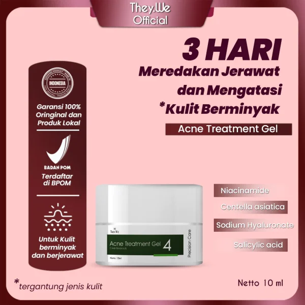 They.We Acne Treatment Gel Kulit Jerawat Berminyak Niacinamide Cenetella Asiatica Salicylic Acid