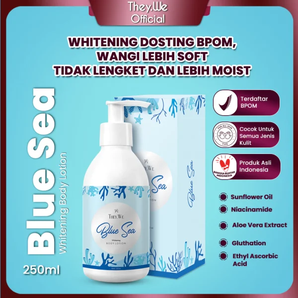 They.We Whitening Body Lotion Dosting Krim Pemutih Pencerah Kulit Badan Pria Wanita Aman | Blue Sea