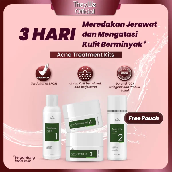 They.We Skincare Anti Acne Set Atasi Wajah Jerawat Bruntusan Berminyak Flek Hitam Niacinamide BPOM